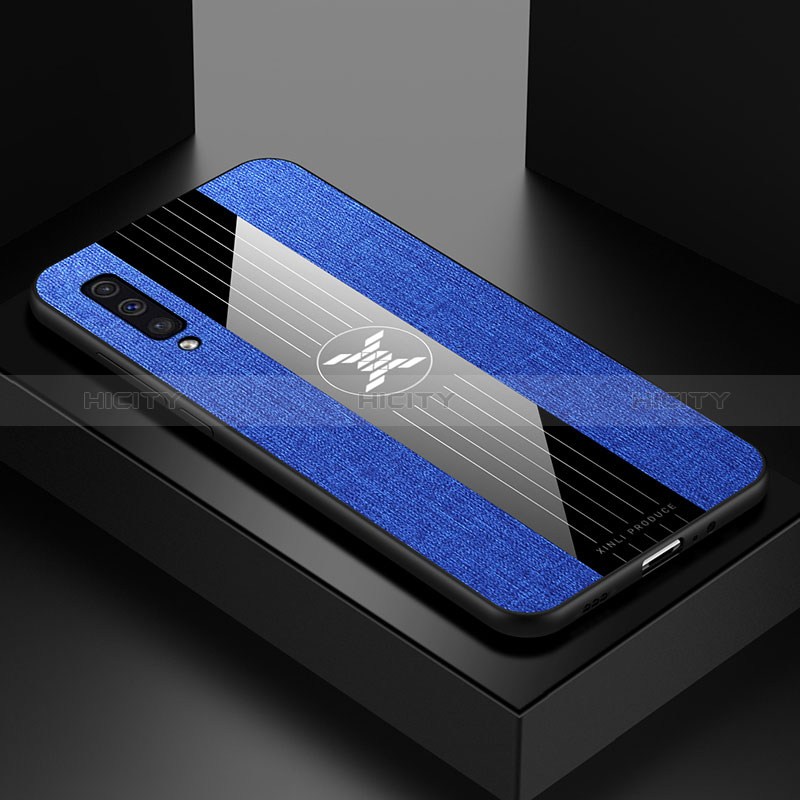 Custodia Silicone Ultra Sottile Morbida Cover X01L per Samsung Galaxy A50S Blu