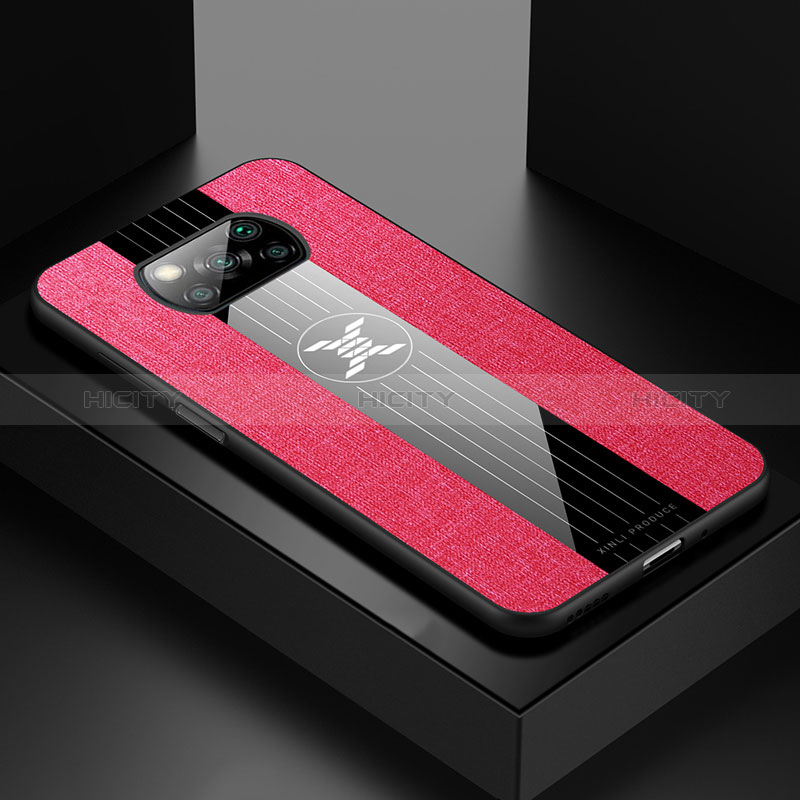 Custodia Silicone Ultra Sottile Morbida Cover X01L per Xiaomi Poco X3 NFC Rosso