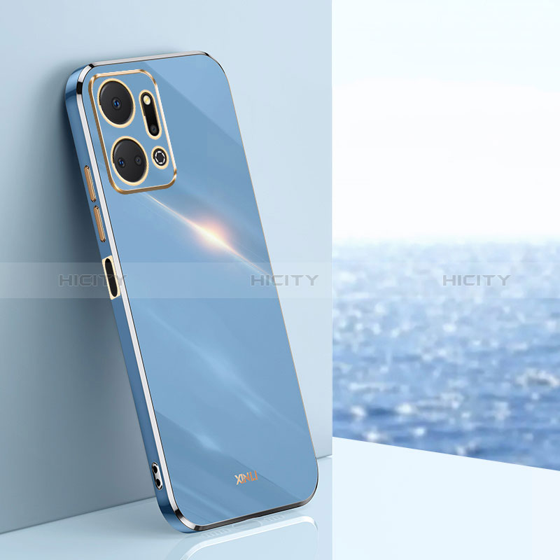 Custodia Silicone Ultra Sottile Morbida Cover XL1 per Huawei Honor X7a Blu