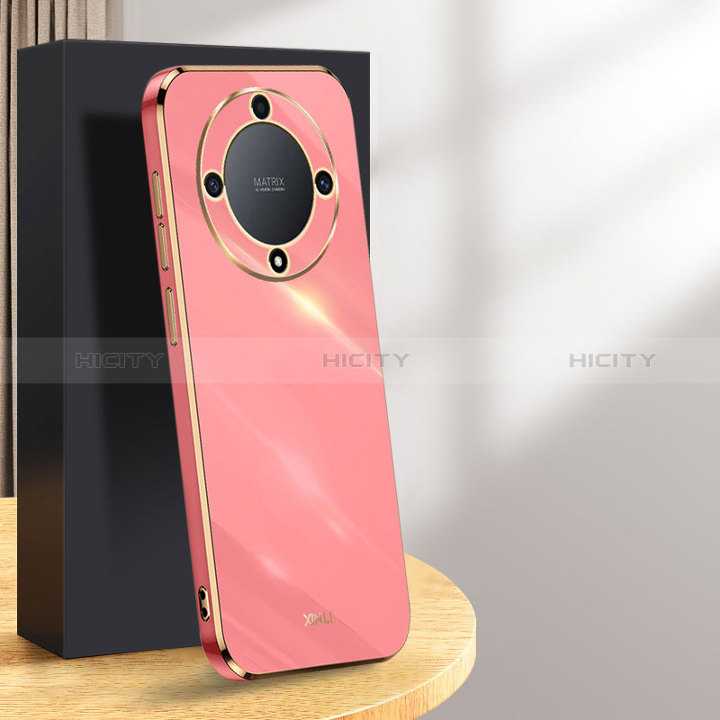 Custodia Silicone Ultra Sottile Morbida Cover XL1 per Huawei Honor X9b 5G Rosa Caldo