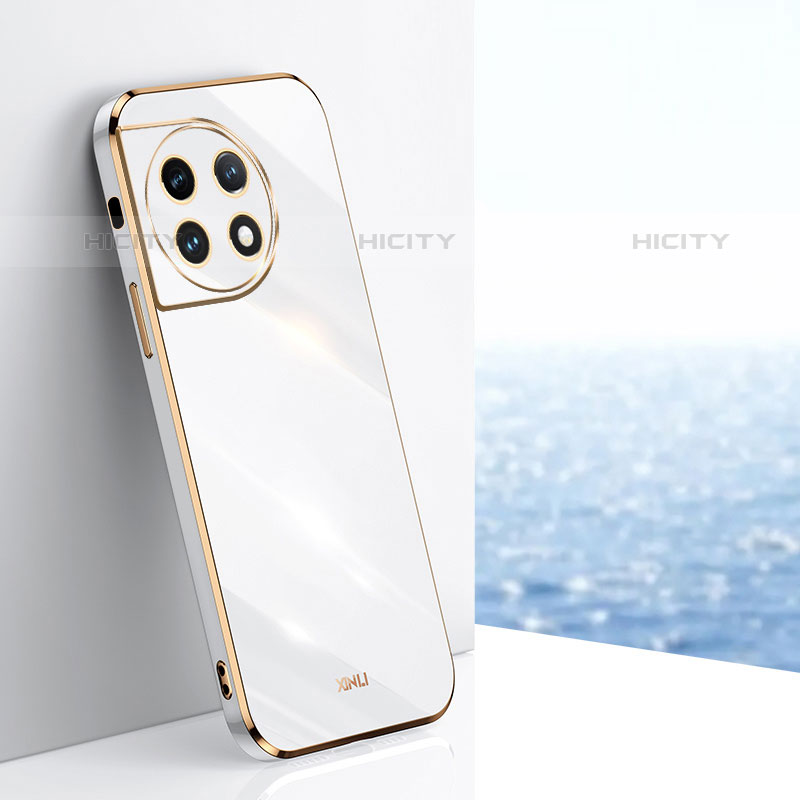 Custodia Silicone Ultra Sottile Morbida Cover XL1 per OnePlus Ace 2 Pro 5G Bianco