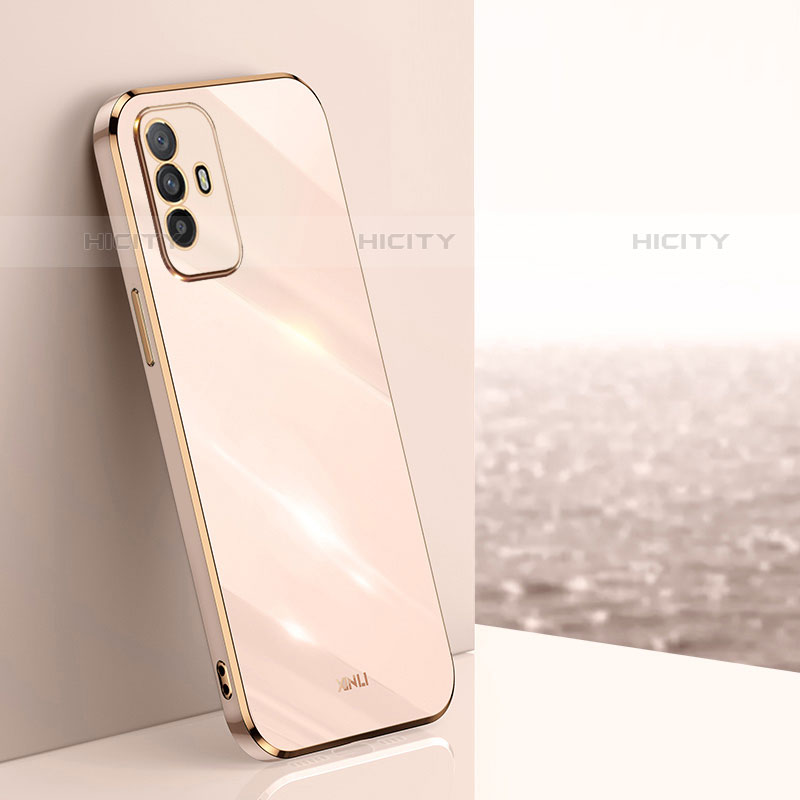 Custodia Silicone Ultra Sottile Morbida Cover XL1 per Oppo Reno5 Z 5G Oro