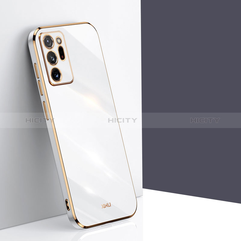 Custodia Silicone Ultra Sottile Morbida Cover XL1 per Samsung Galaxy Note 20 Ultra 5G Bianco