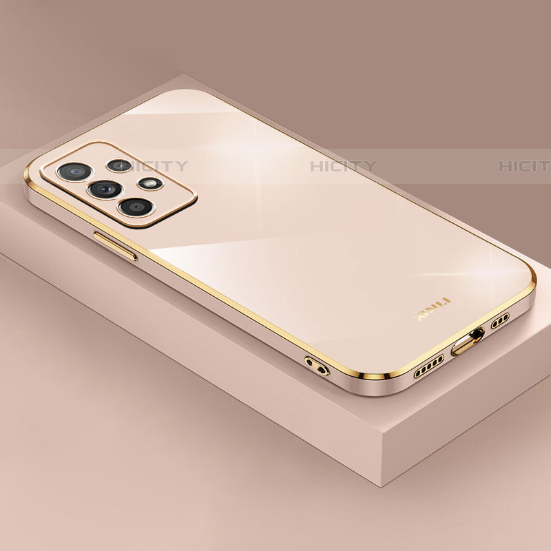 Custodia Silicone Ultra Sottile Morbida Cover XL4 per Samsung Galaxy A72 5G Oro