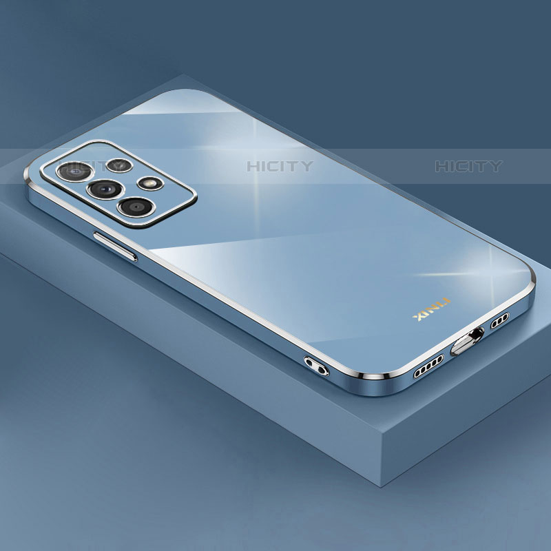 Custodia Silicone Ultra Sottile Morbida Cover XL4 per Samsung Galaxy M32 5G Blu