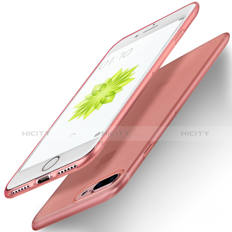 Custodia Silicone Ultra Sottile Morbida D03 per Apple iPhone 8 Plus Oro Rosa
