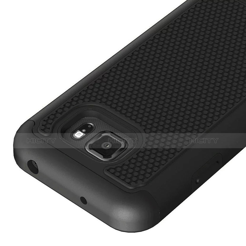 Custodia Silicone Ultra Sottile Morbida Fronte e Retro 360 Gradi per Samsung Galaxy S7 Active G891A Nero