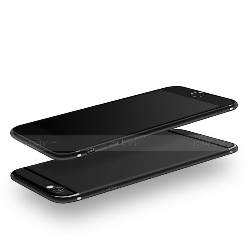 Custodia Silicone Ultra Sottile Morbida G02 per Apple iPhone 6 Plus Nero