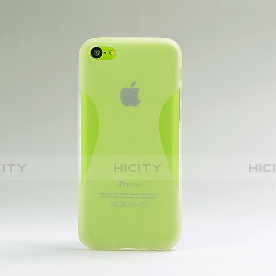 Custodia Silicone Ultra Sottile Morbida Opaca Linea per Apple iPhone 5C Bianco