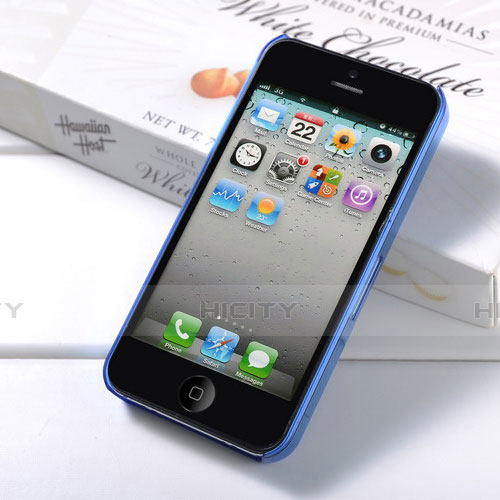 Custodia Silicone Ultra Sottile Morbida Opaca per Apple iPhone 4 Blu