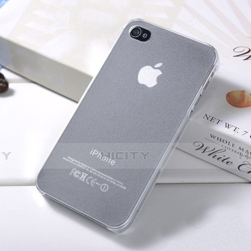 Custodia Silicone Ultra Sottile Morbida Opaca per Apple iPhone 4S Bianco