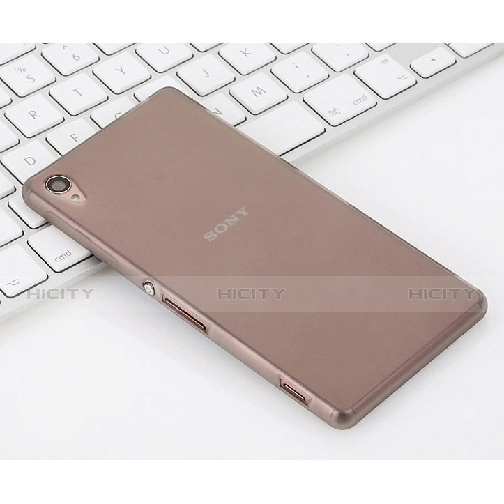 Custodia Silicone Ultra Sottile Morbida Opaca per Sony Xperia Z3 Grigio