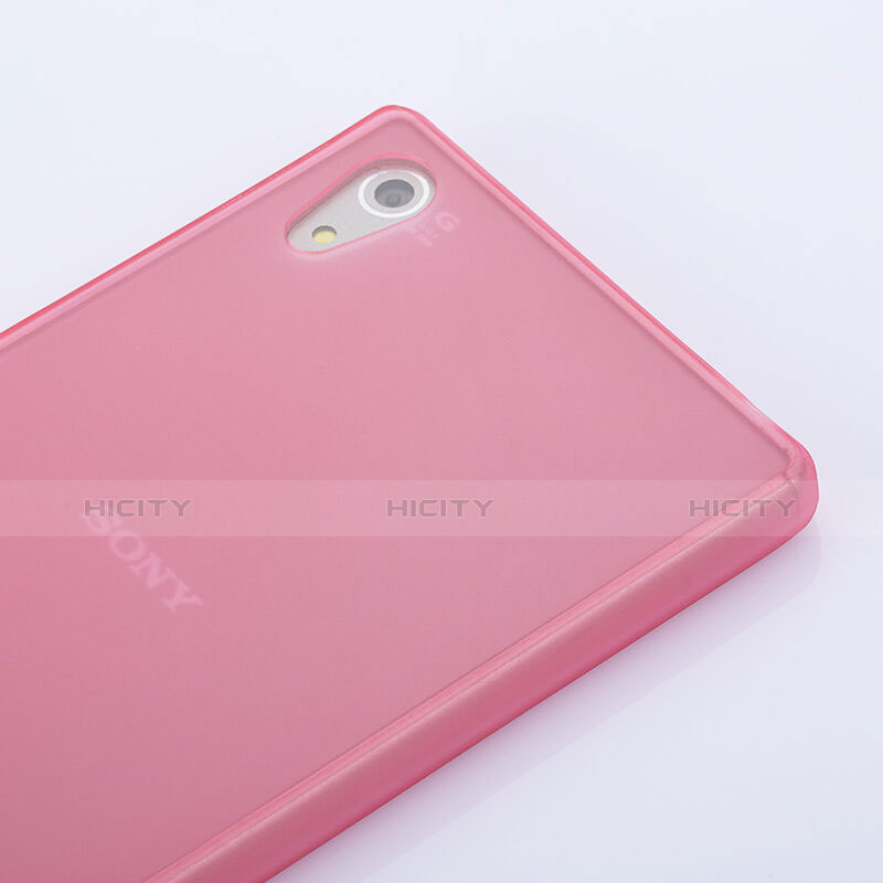 Custodia Silicone Ultra Sottile Morbida Opaca per Sony Xperia Z5 Rosa