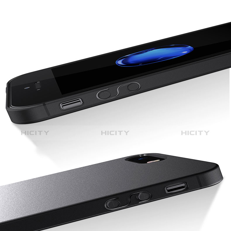 Custodia Silicone Ultra Sottile Morbida per Apple iPhone 5S Nero