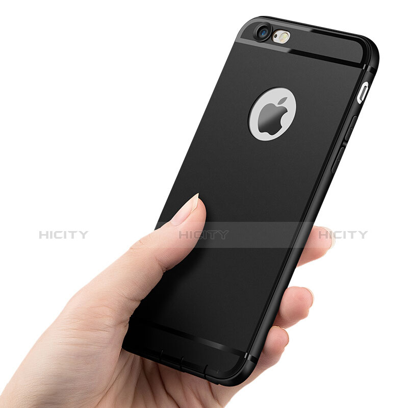 Custodia Silicone Ultra Sottile Morbida per Apple iPhone 6S Plus Nero