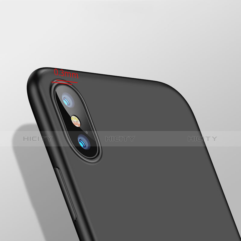 Custodia Silicone Ultra Sottile Morbida per Apple iPhone X Nero