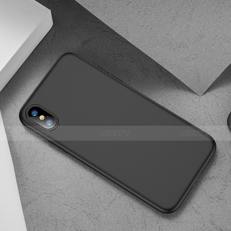 Custodia Silicone Ultra Sottile Morbida per Apple iPhone Xs Max Nero