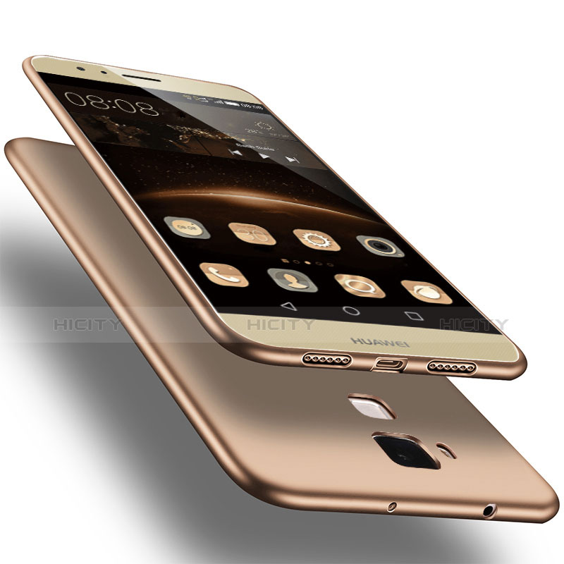 Custodia Silicone Ultra Sottile Morbida per Huawei G8 Oro