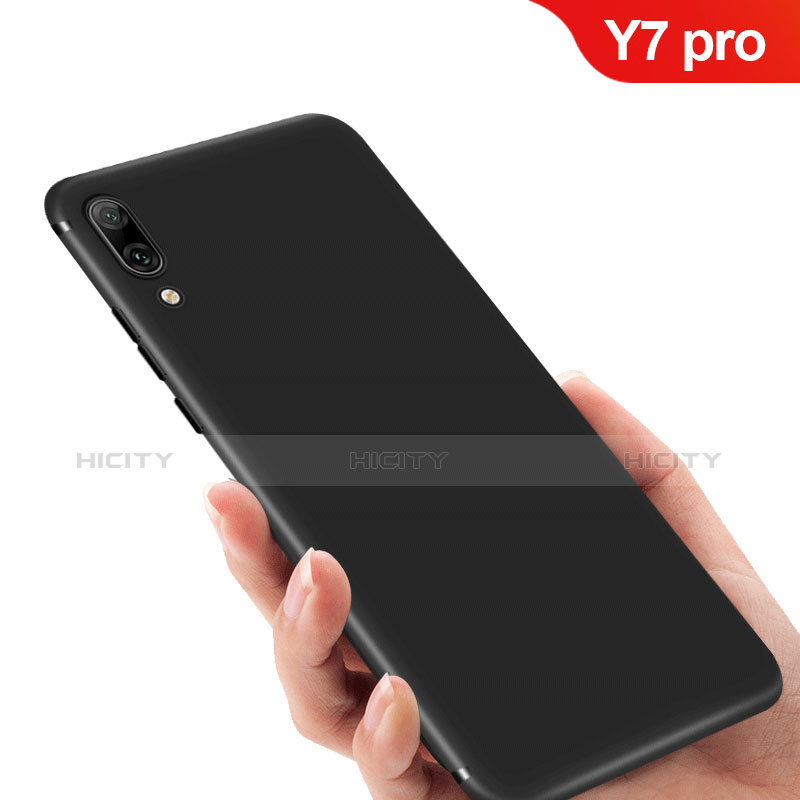 Custodia Silicone Ultra Sottile Morbida per Huawei Y7 Pro (2019) Nero