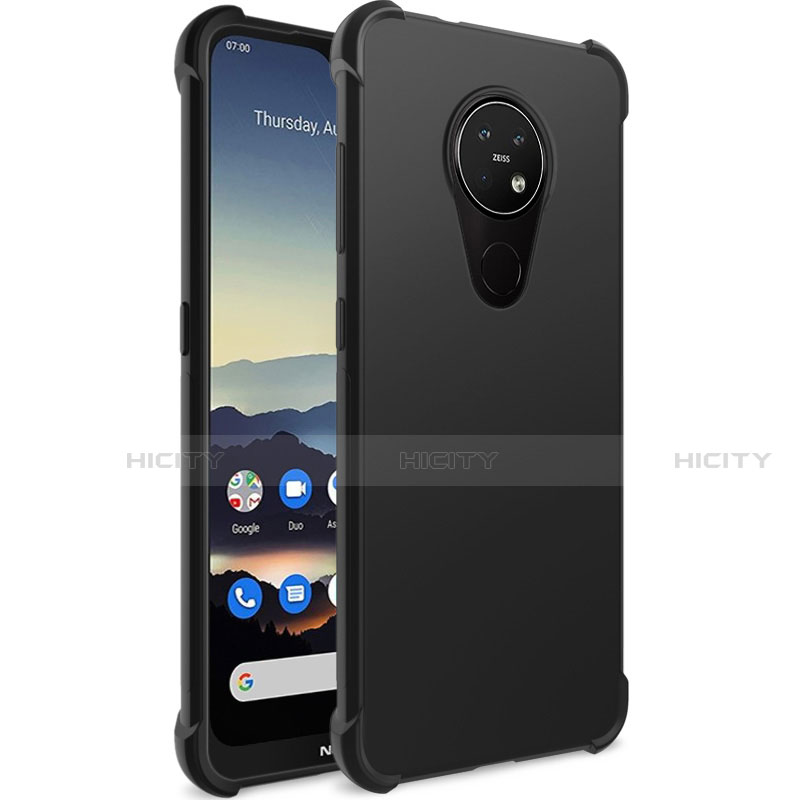 Custodia Silicone Ultra Sottile Morbida per Nokia 7.2 Nero