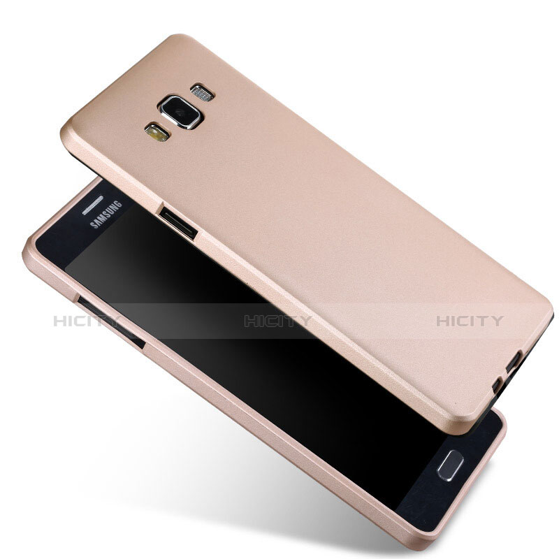 Custodia Silicone Ultra Sottile Morbida per Samsung Galaxy A7 Duos SM-A700F A700FD Oro