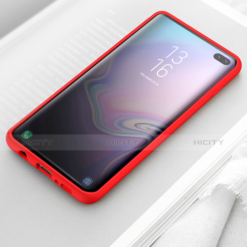 Custodia Silicone Ultra Sottile Morbida per Samsung Galaxy S10 Plus Rosso