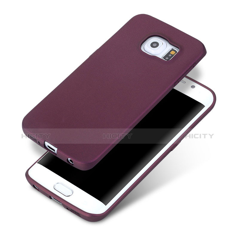 Custodia Silicone Ultra Sottile Morbida per Samsung Galaxy S6 Edge SM-G925 Viola