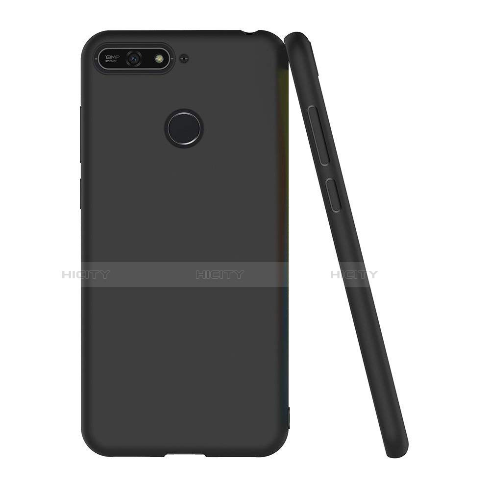 Custodia Silicone Ultra Sottile Morbida S02 per Huawei Y6 (2018) Nero