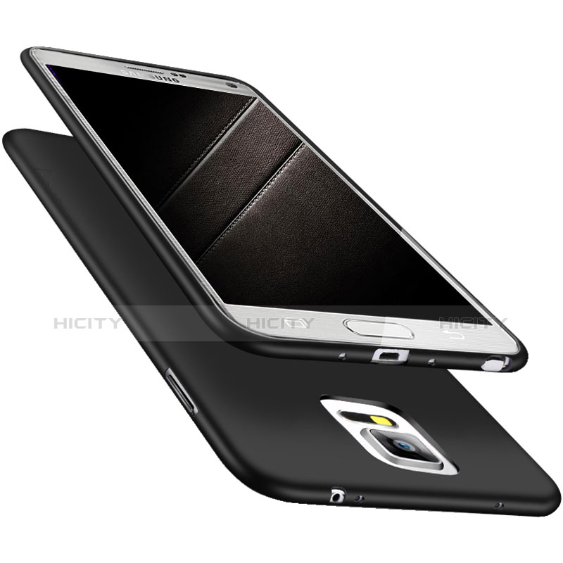 Custodia Silicone Ultra Sottile Morbida S02 per Samsung Galaxy Note 4 Duos N9100 Dual SIM Nero