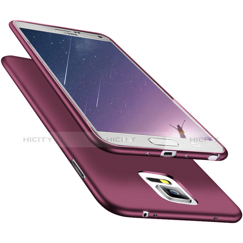 Custodia Silicone Ultra Sottile Morbida S02 per Samsung Galaxy Note 4 Duos N9100 Dual SIM Viola