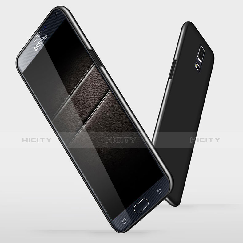 Custodia Silicone Ultra Sottile Morbida S02 per Samsung Galaxy Note 4 SM-N910F Nero