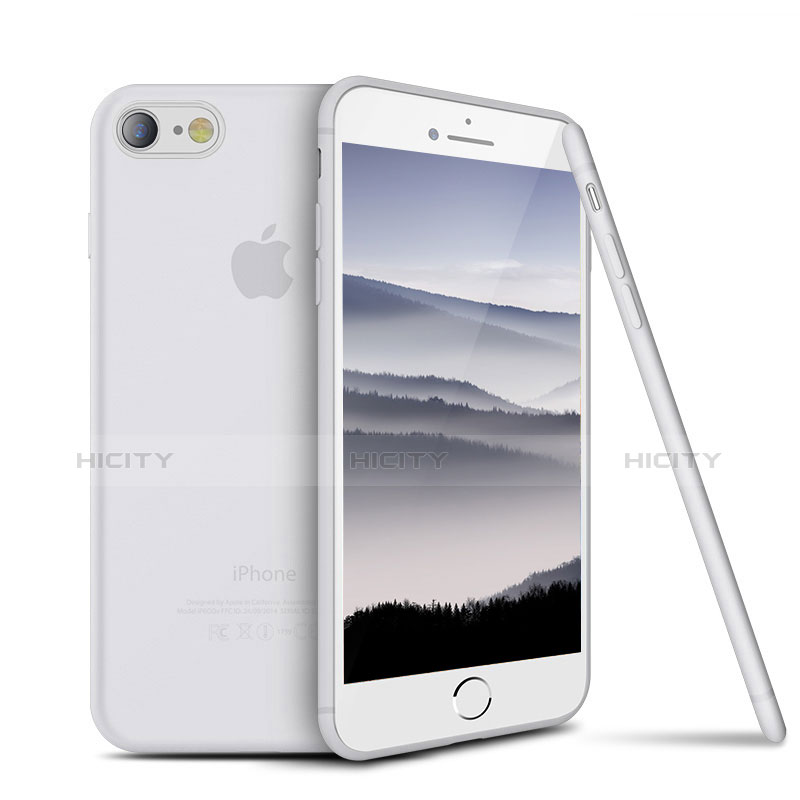 Custodia Silicone Ultra Sottile Morbida S03 per Apple iPhone 8 Bianco