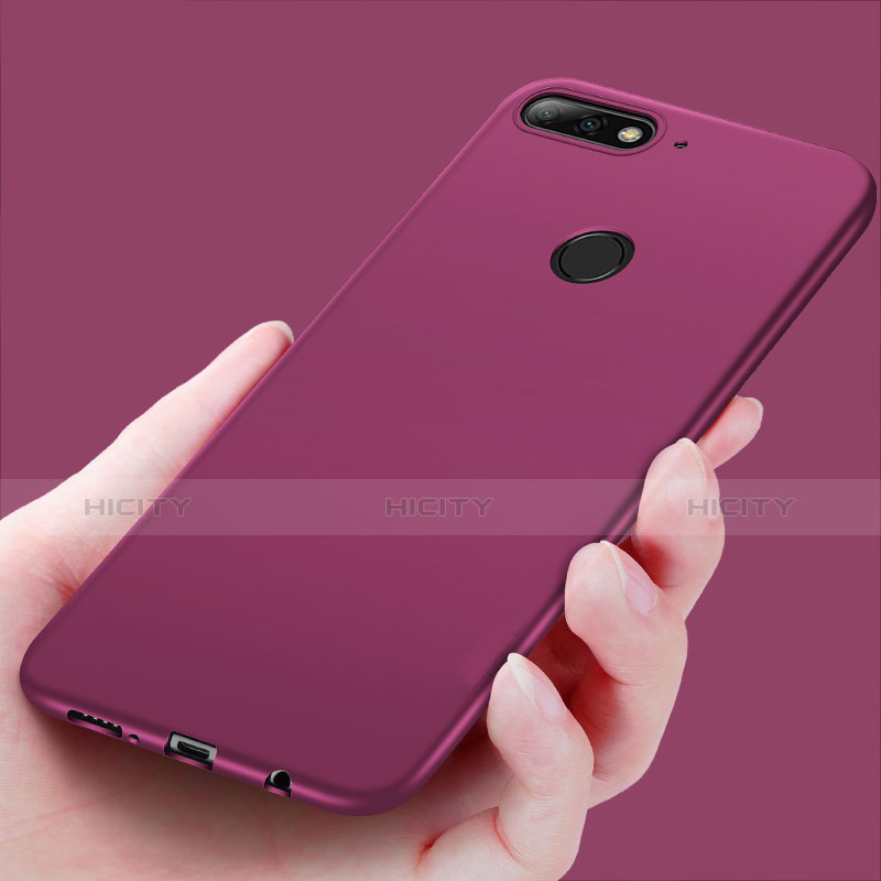 Custodia Silicone Ultra Sottile Morbida S03 per Huawei Y7 (2018) Viola