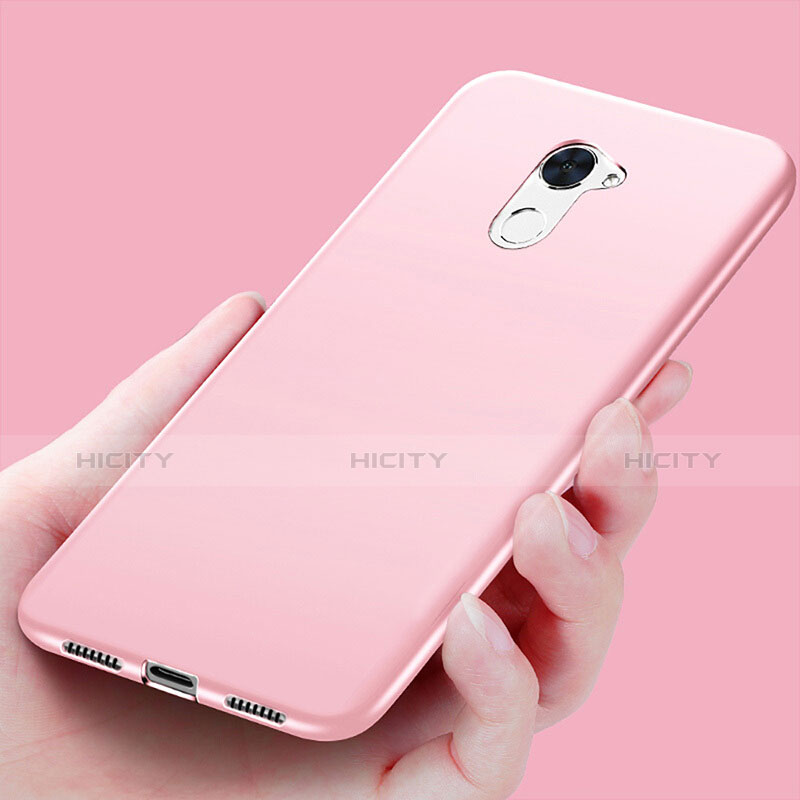 Custodia Silicone Ultra Sottile Morbida S03 per Huawei Y7 Prime Rosa