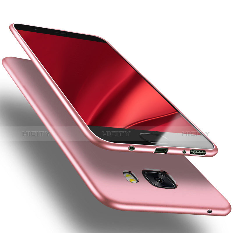 Custodia Silicone Ultra Sottile Morbida S03 per Samsung Galaxy C9 Pro C9000 Rosa