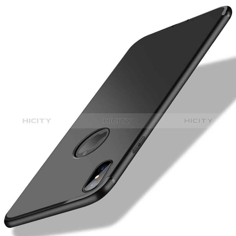 Custodia Silicone Ultra Sottile Morbida S04 per Apple iPhone Xs Max Nero