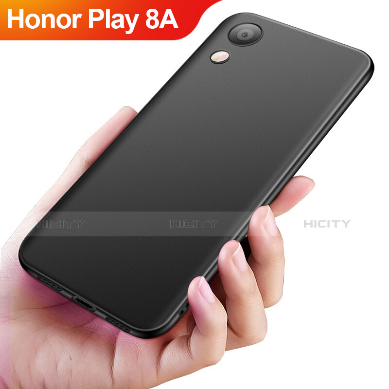 Custodia Silicone Ultra Sottile Morbida S04 per Huawei Honor Play 8A Nero