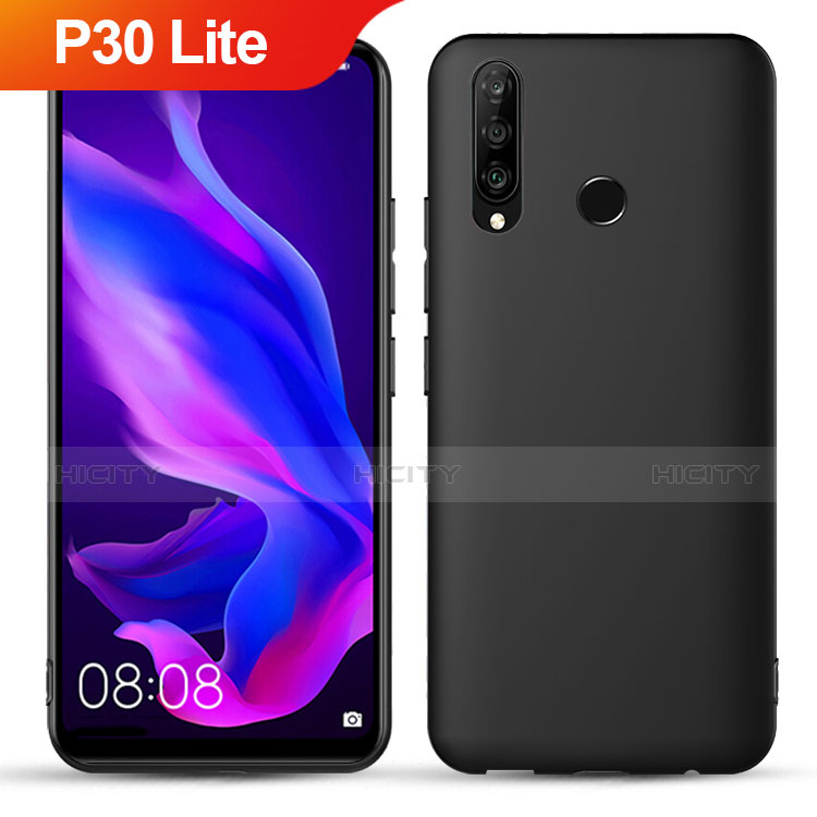 Custodia Silicone Ultra Sottile Morbida S05 per Huawei P30 Lite Nero