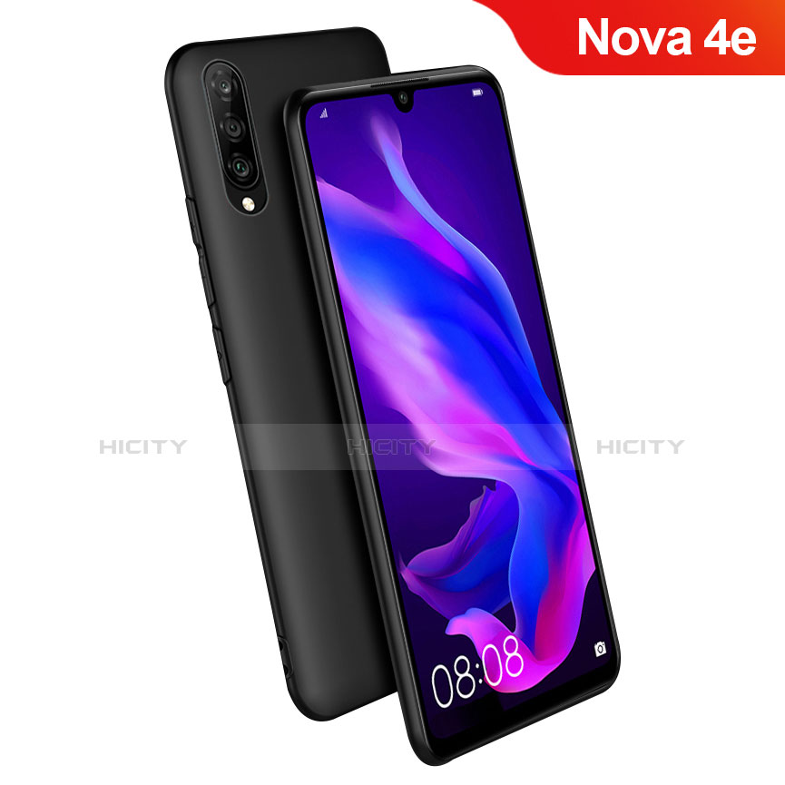 Custodia Silicone Ultra Sottile Morbida S06 per Huawei Nova 4e Nero