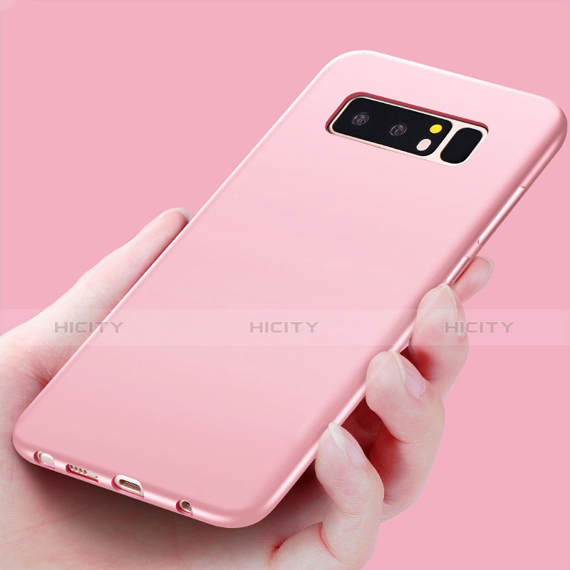 Custodia Silicone Ultra Sottile Morbida S06 per Samsung Galaxy Note 8 Rosa