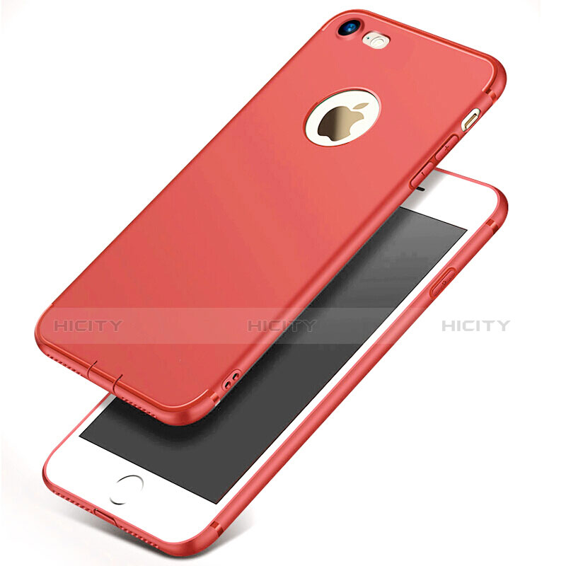 Custodia Silicone Ultra Sottile Morbida S07 per Apple iPhone 7 Rosso