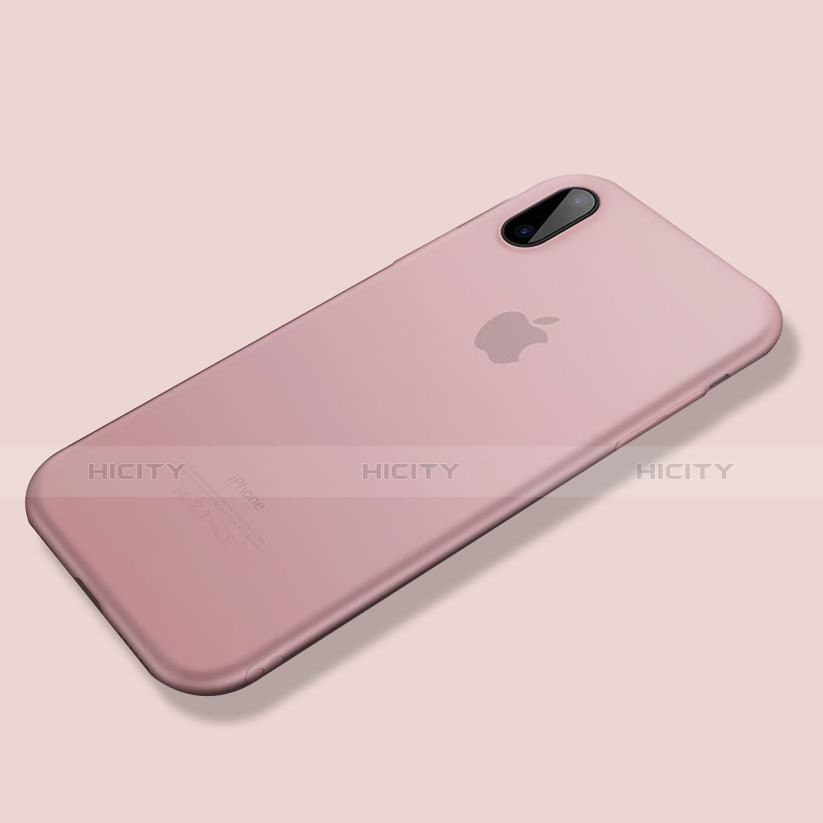 Custodia Silicone Ultra Sottile Morbida S07 per Apple iPhone X Rosa