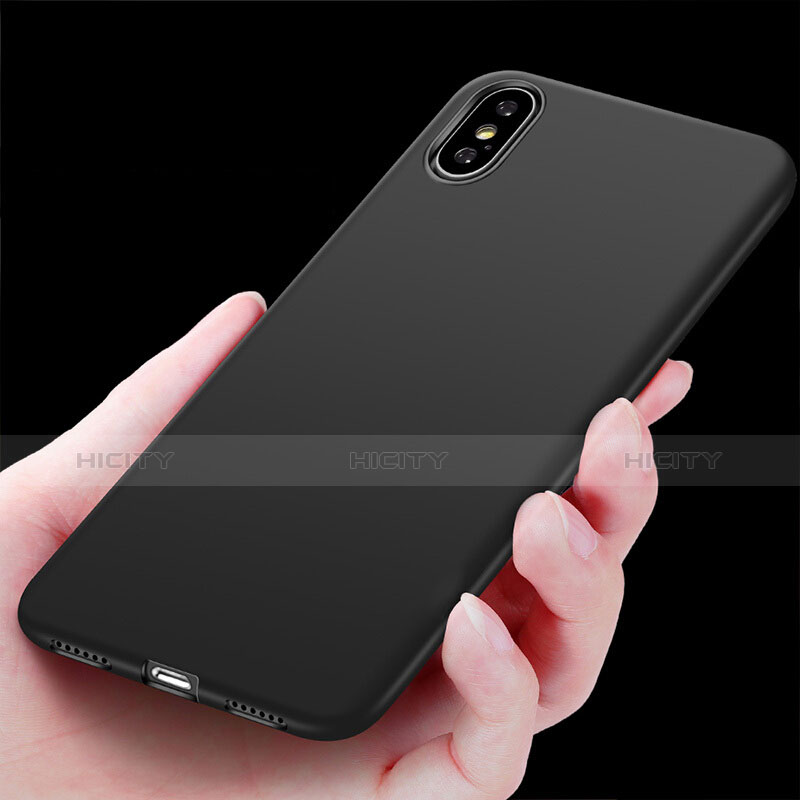 Custodia Silicone Ultra Sottile Morbida S14 per Apple iPhone X Nero