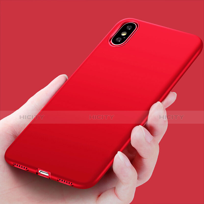 Custodia Silicone Ultra Sottile Morbida S14 per Apple iPhone Xs Rosso