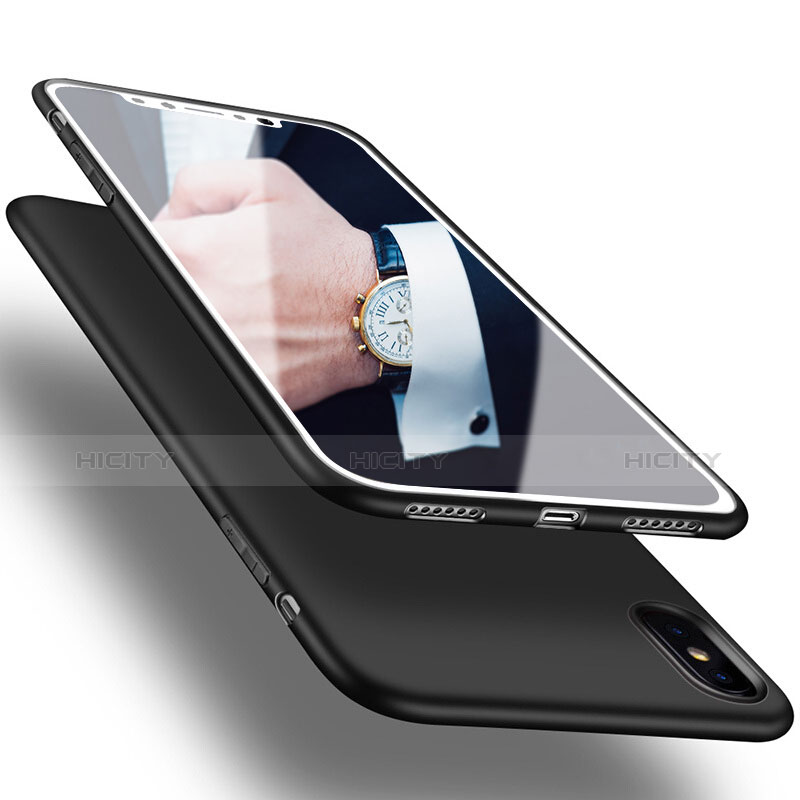 Custodia Silicone Ultra Sottile Morbida S16 per Apple iPhone X Nero