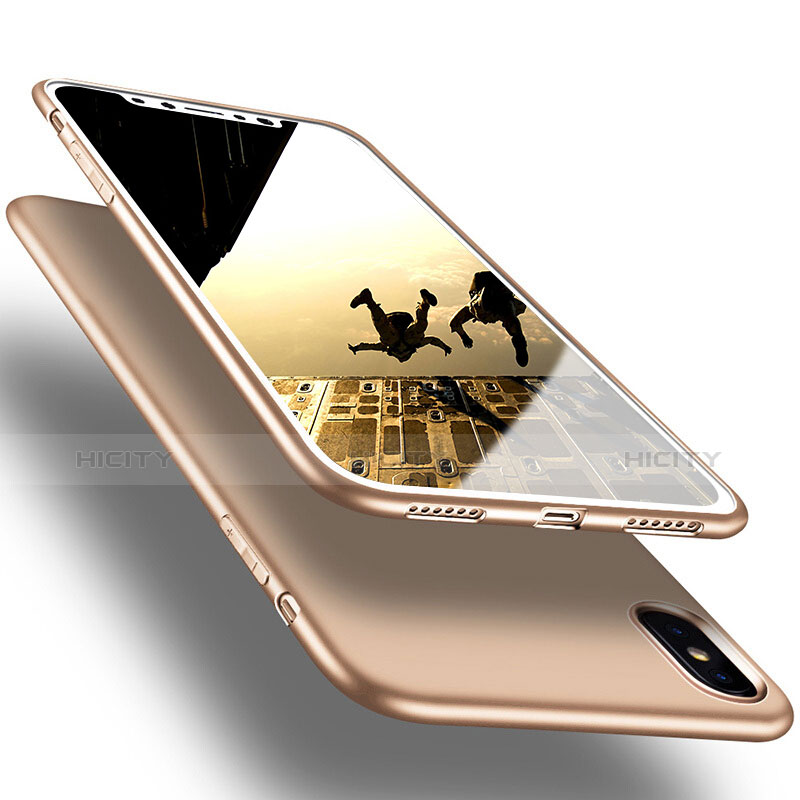 Custodia Silicone Ultra Sottile Morbida S16 per Apple iPhone Xs Oro