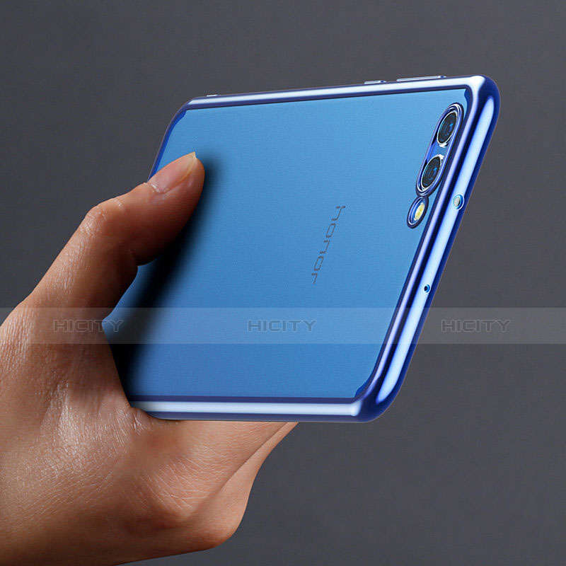 Custodia Silicone Ultra Sottile Morbida Specchio M01 per Huawei Honor View 10 Blu