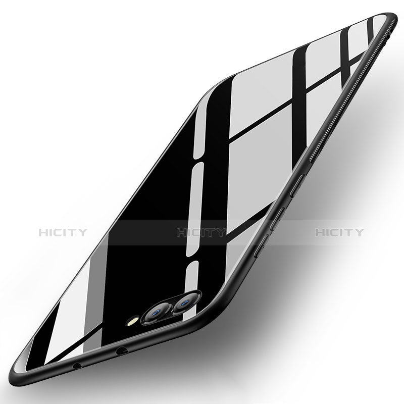 Custodia Silicone Ultra Sottile Morbida Specchio M02 per Huawei Honor V10 Nero