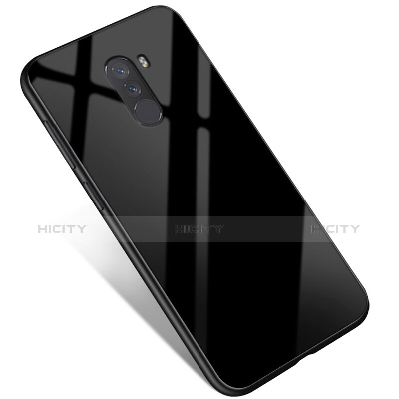 Custodia Silicone Ultra Sottile Morbida Specchio M04 per Xiaomi Pocophone F1 Nero