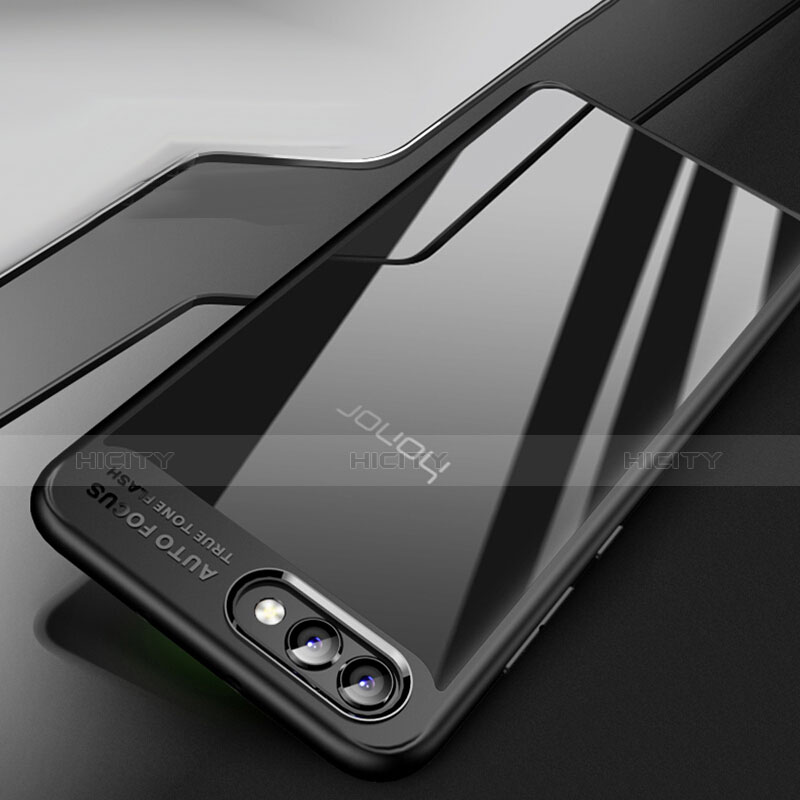Custodia Silicone Ultra Sottile Morbida Specchio M05 per Huawei Honor V10 Nero